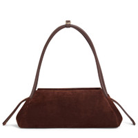 Dark brown suede shoulder bag - Santoni - 1