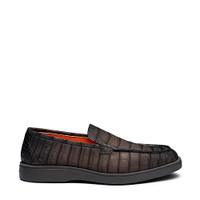 Men's dark brown alligator leather loafer - Santoni - 1