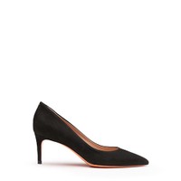 Women's black suede mid-heel pump - Santoni - 1