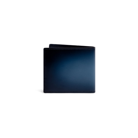 Blue leather wallet - Santoni - 4