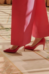 Women's pink leather high-heel Santoni Sibille pump - Santoni - editorial