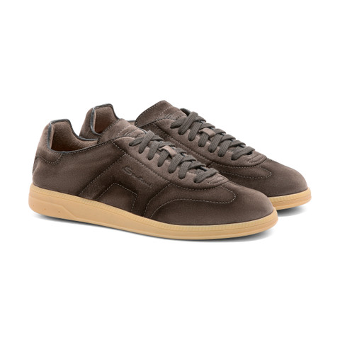 Sneaker DBS Oly en daim marron pour homme - Santoni - 2