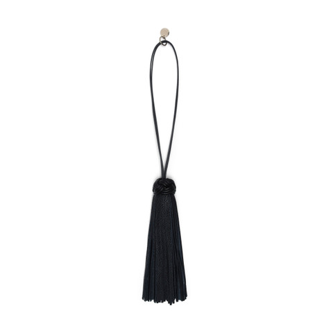 Black leather tassel charm - Santoni - 3