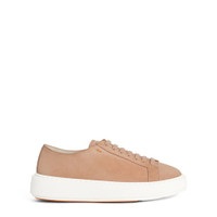 Women's natural suede sneaker - Santoni - 1