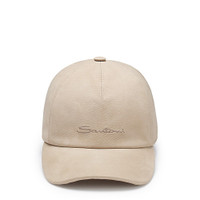 Men's beige nubuck baseball cap - Santoni - 1