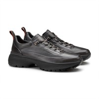 Men's grey leather Easy Bounce Mountain sneaker - Santoni - 2