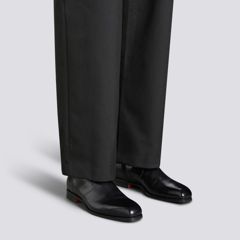 Men's black leather ankle boot - Santoni - 2