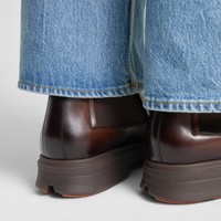 Men's dark brown leather Easy Nova ankle boot - Santoni - 2