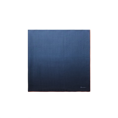 Blue silk scarf - Santoni - 3