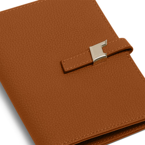 Light brown tumbled leather wallet with coin pocket - Santoni - 5