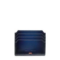 Blue leather credit card holder - Santoni - 1