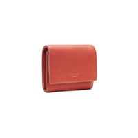 Orange tumbled leather wallet - Santoni - 2