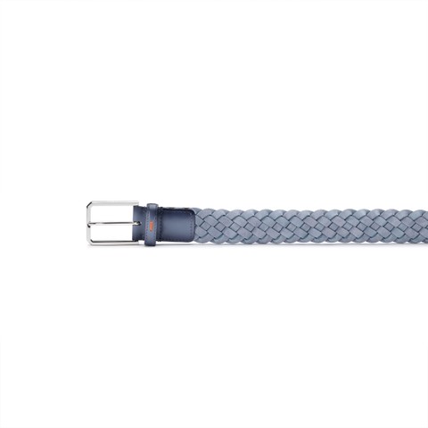 Light blue woven suede belt - Santoni - 2