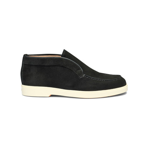 Women&rsquo;s black suede desert boot - Santoni - 1