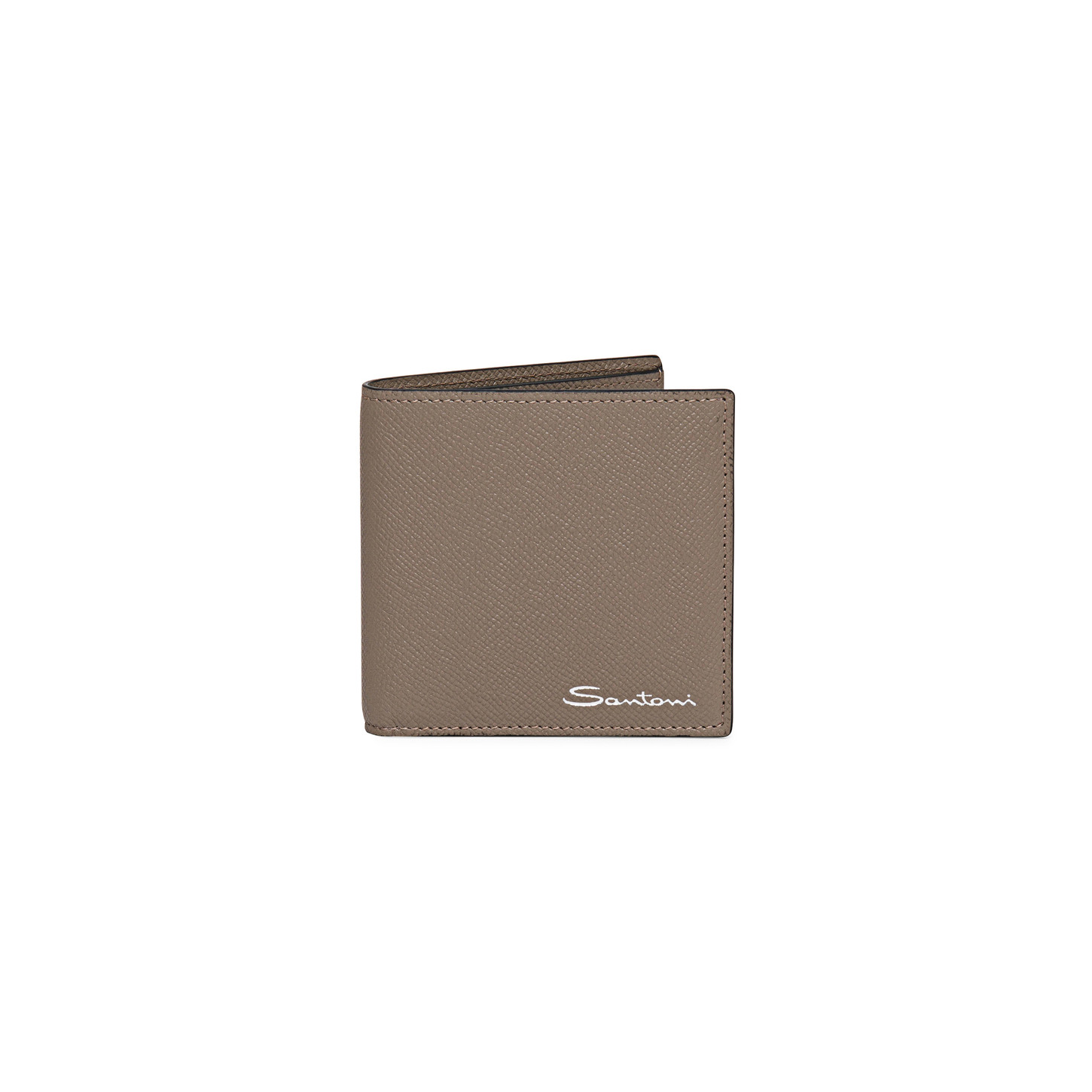 Santoni Portafoglio in saffiano beige