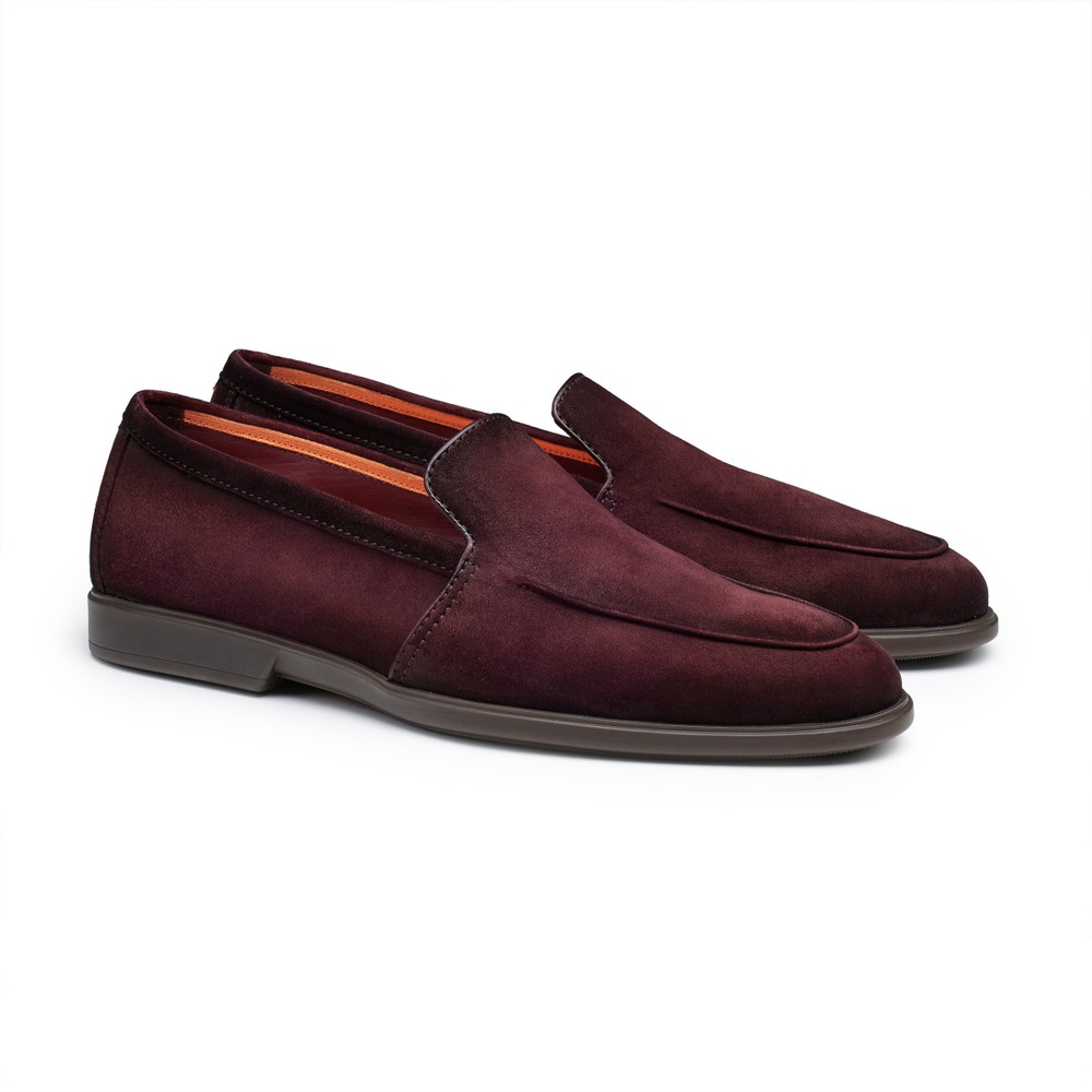 PESARO BORDEAUX SUEDE LOAFER Angle