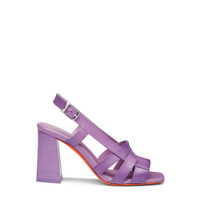 Sandale Beyond à talon haut en cuir violet pour femme - Santoni - 1