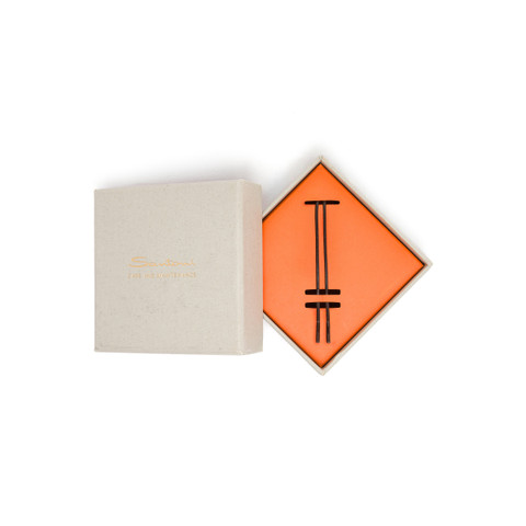 Brown waxed laces - 90 cm - Santoni - 1