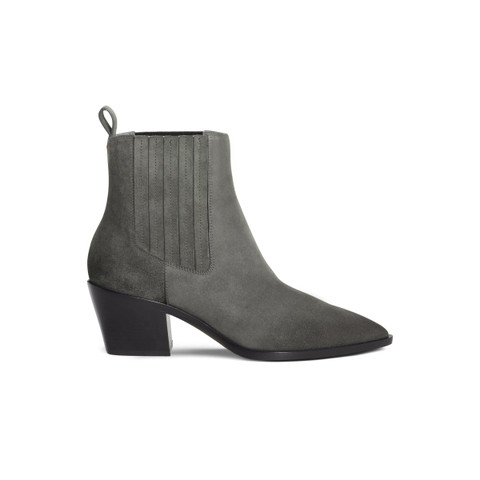 Women's grey suede texan ankle boot - Santoni - 1