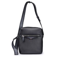 Sac &agrave; bandouli&egrave;re en cuir noir - Santoni - 1