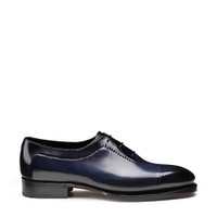 Men's blue leather Meraviglia Collection Oxford shoe - Santoni - 1