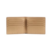 Beige tumbled leather wallet - Santoni - 2