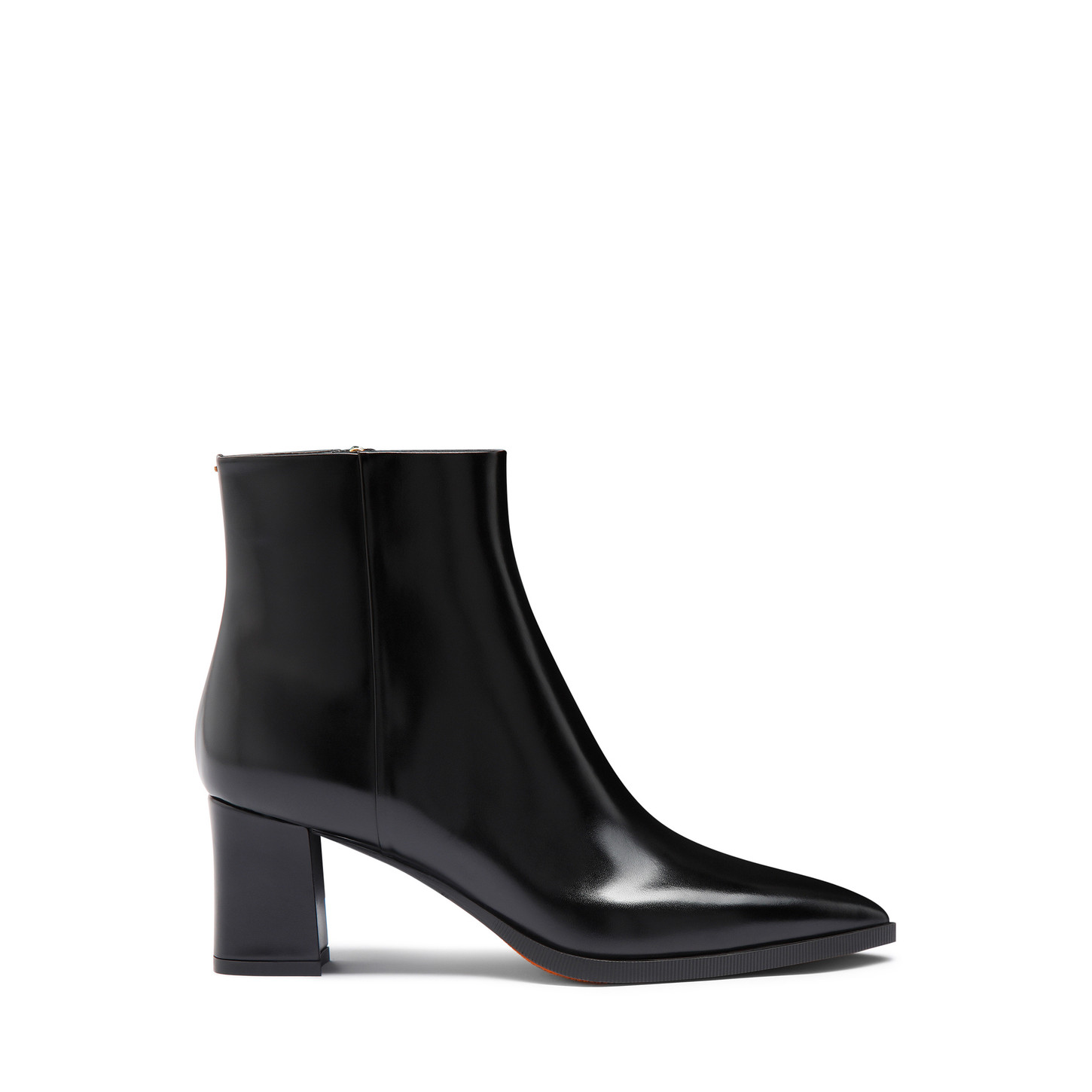 Santoni Stivaletto tacco medio da donna in pelle nera