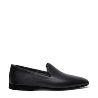 Men&rsquo;s polished blue leather slipper - Santoni - 1