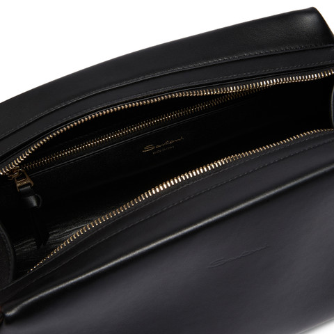 Black leather shoulder bag - Santoni - 6