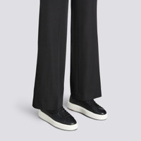 Women's black leather sneaker - Santoni - 2