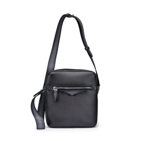 Sac &agrave; bandouli&egrave;re en cuir noir - Santoni - 1