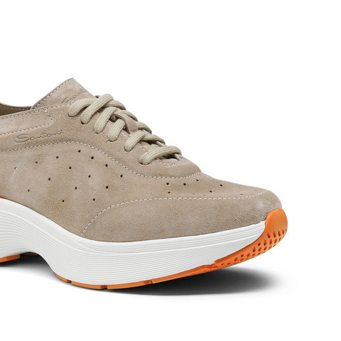 Women's beige suede Easy Bounce sneaker - Santoni - 6