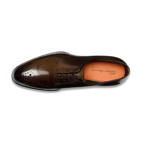 Men's dark brown leather Oxford shoe - Santoni - 5