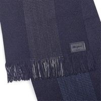 Blue cashmere scarf with leather details - Santoni - 2