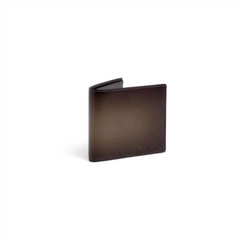 Dark brown leather wallet - Santoni - 5