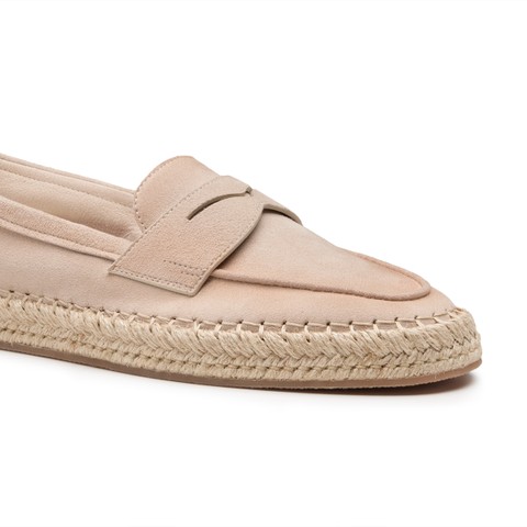 Women's beige suede espadrillas - Santoni - 6