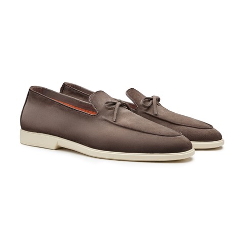 Men's beige suede loafer - Santoni - 3