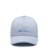 Men's light blue cotton baseball cap - Santoni - 1