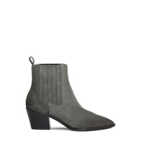Stivaletto texano da donna in suede grigio - Santoni - 1