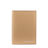 Beige tumbled leather passport case - Santoni - 1