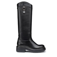 Women's black leather Easy boot - Santoni - 1
