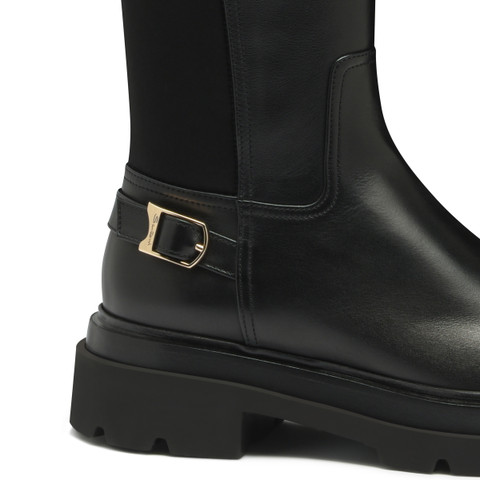 Women's black leather boot - Santoni - 6
