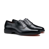 Men's black leather Easy lace-up - Santoni - 2