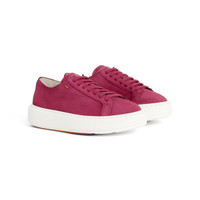 Women's red suede sneaker - Santoni - 2