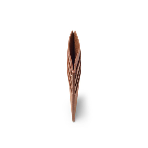 Light brown tumbled leather credit card holder - Santoni - 3