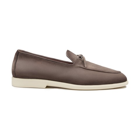 Men's beige suede loafer - Santoni - 1