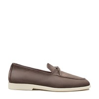 Men's beige suede loafer - Santoni - 1