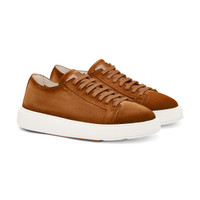 Men's orange suede sneaker - Santoni - 2