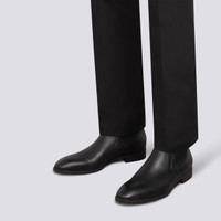 Schwarze Chelsea Boots für Herren aus Leder - Santoni - 2