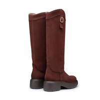 Women's dark brown suede Easy boot - Santoni - 2